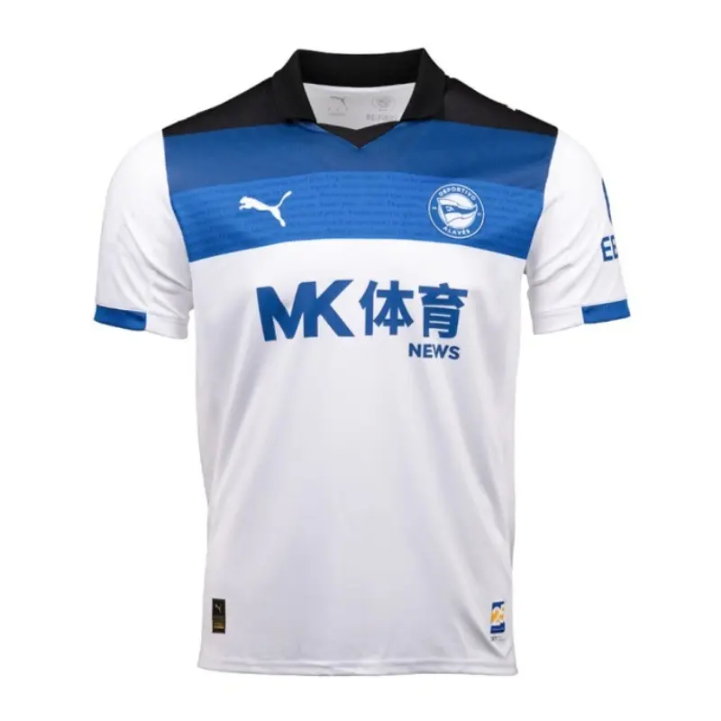 Camiseta Alavés 2025/2026 Away Blanco/Azul con Parche La Liga