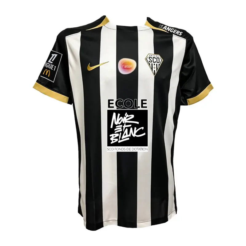 Camiseta Angers SCO 2025/26 Home Negro/Blanco