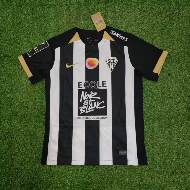 Camiseta Angers SCO 2025/26 Home Negro/Blanco