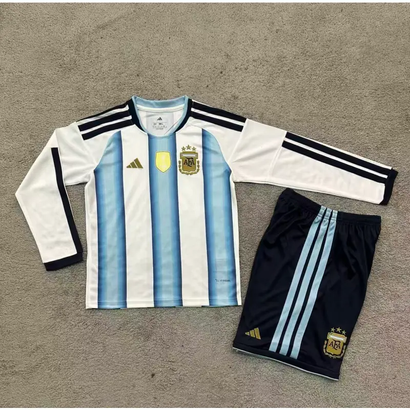 Camiseta Argentina 2026 Home Mundial ML Azul/Blanco Niño Kit