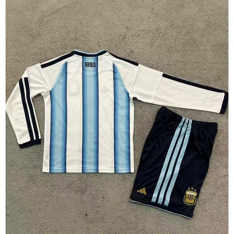 Camiseta Argentina 2026 Home Mundial ML Azul/Blanco Niño Kit