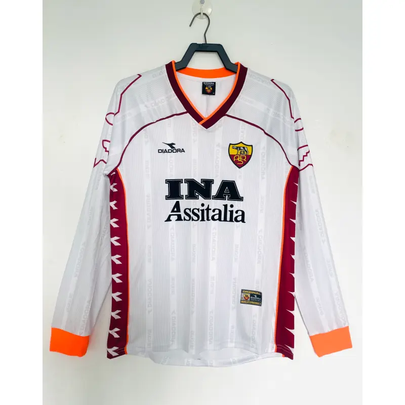 Camiseta AS Roma 1999/00 Away Retro ML Blanco