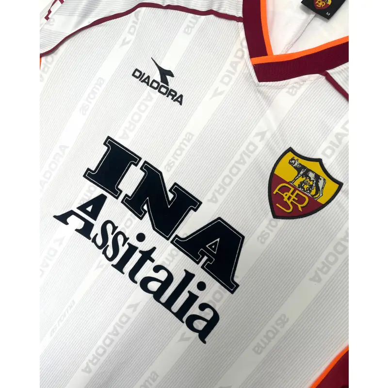 Camiseta AS Roma 1999/00 Away Retro ML Blanco
