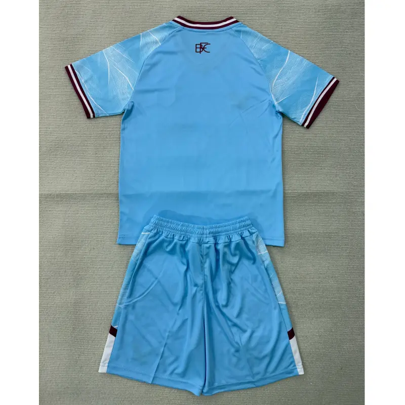 Camiseta Burnley FC 2025/2026 Away Azul Claro Niño Kit