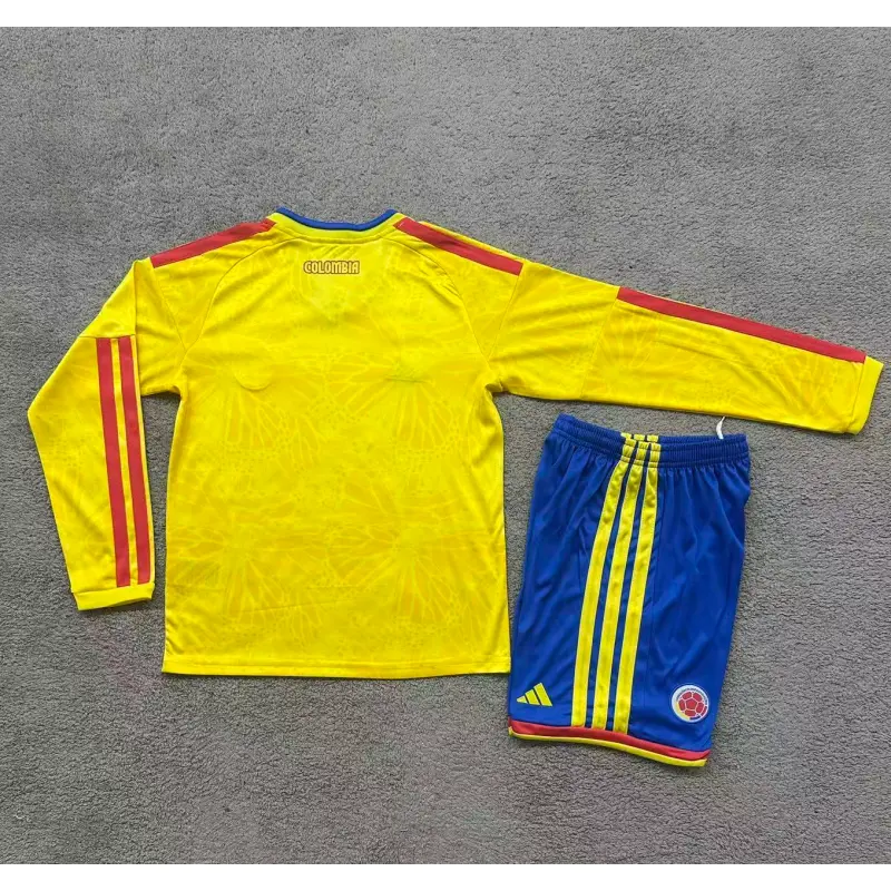Camiseta Colombia 2026 Home Mundial ML Amarillo Niño Kit