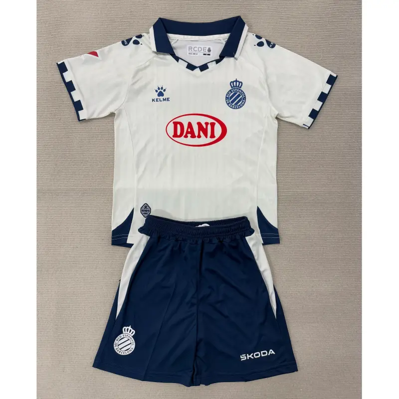 Camiseta Espanyol 2025/2026 Away Blanco Niño Kit