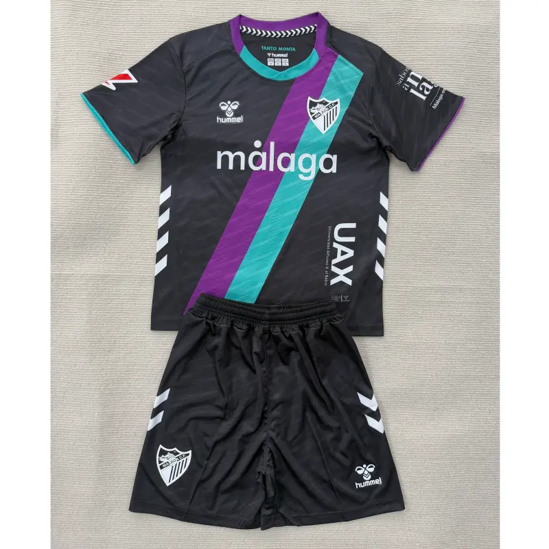 Camiseta Málaga CF 2025/2026 Away Negro Niño Kit