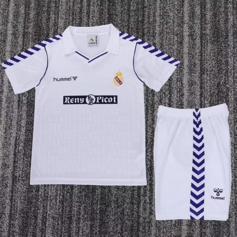 Camiseta Real Madrid 1988/90 Home Retro Blanco Niño Kit