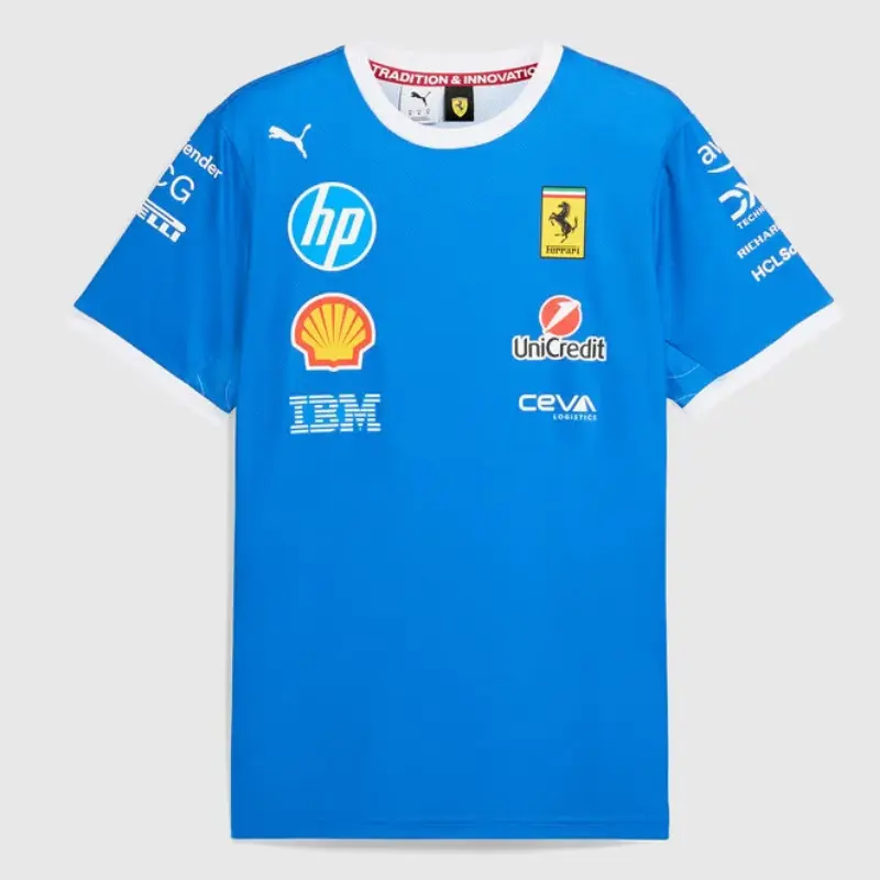 Camiseta Scuderia Ferrari F1 Racing Team Azul 2025