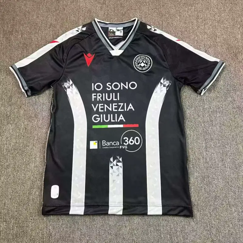 Camiseta Udinese Calcio 2025/2026 Home Negro/Blanco