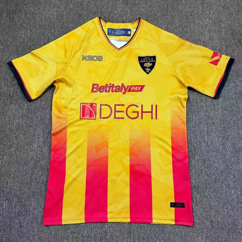 Camiseta US Lecce 2025/2026 Home Amarillo/Rojo