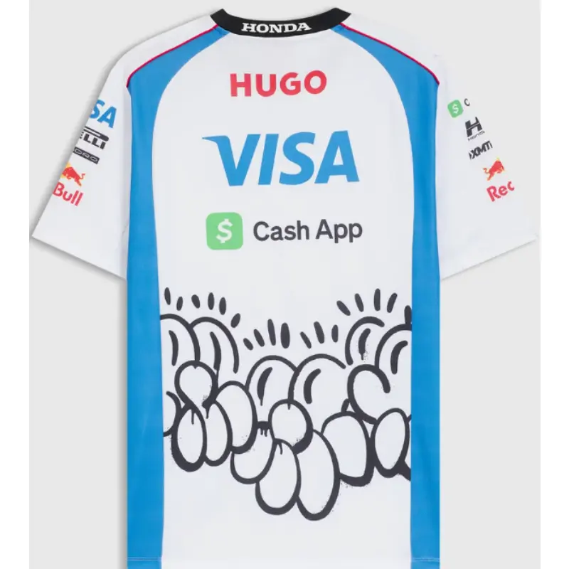 Camiseta Visa Cash App Racing Bulls Silverstone GP Blanco