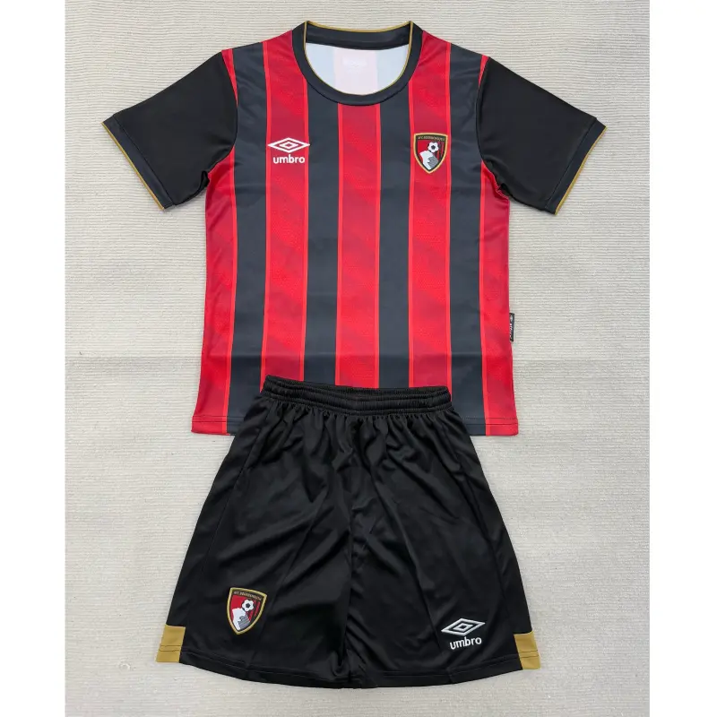 Camiseta AFC Bournemouth 2025/2026 Home Rojo/Negro Niño Kit