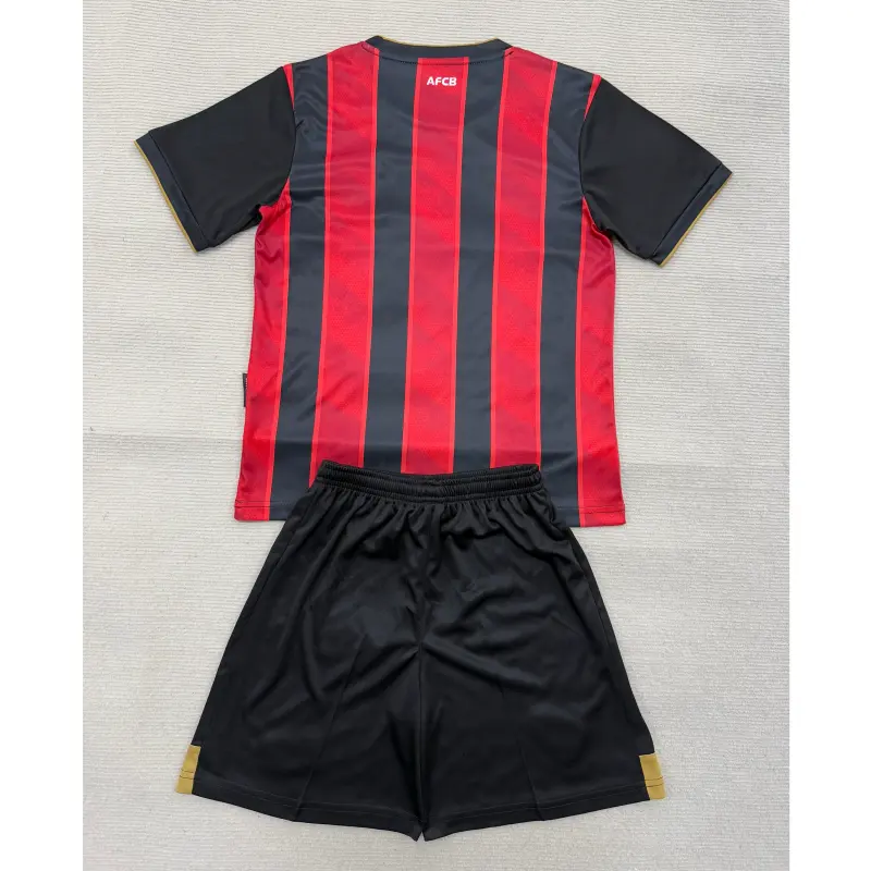 Camiseta AFC Bournemouth 2025/2026 Home Rojo/Negro Niño Kit