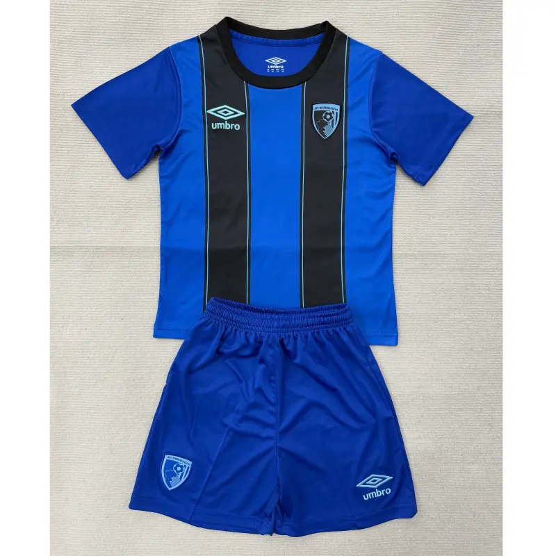 Camiseta AFC Bournemouth 2025/2026 Away Azul/Negro Niño Kit