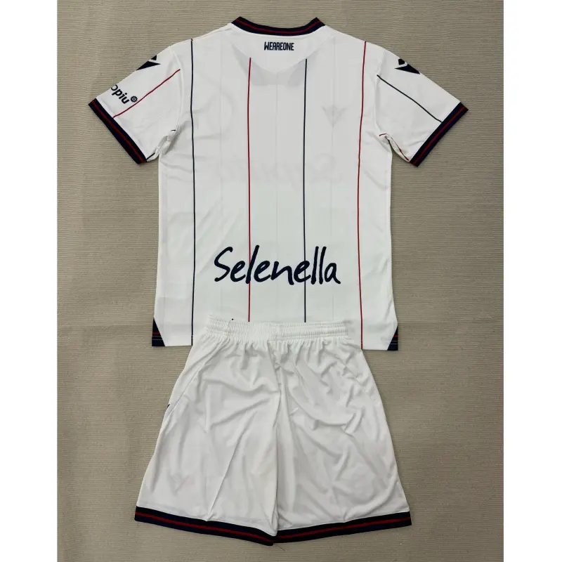 Camiseta Bologna 2025/2026 Away Blanco Niño Kit