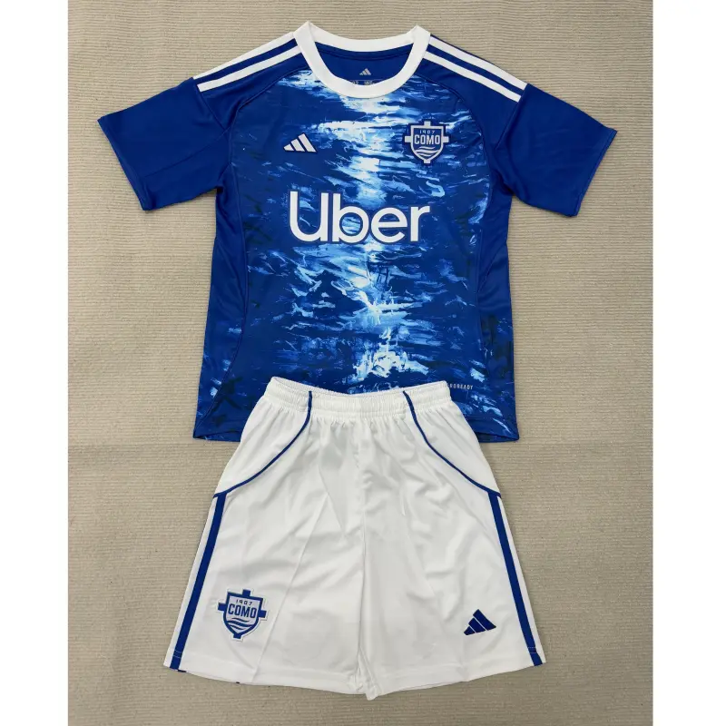 Camiseta Como 1907 2025/2026 Home Azul Niño Kit