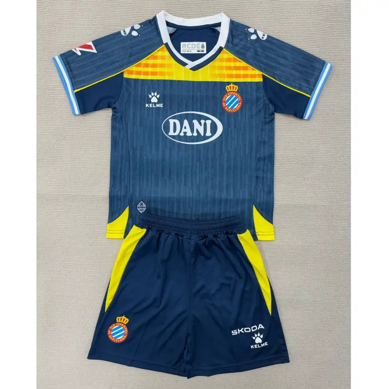 Camiseta Espanyol 2025/2026 Third Azul Marino Niño Kit con Parche La Liga