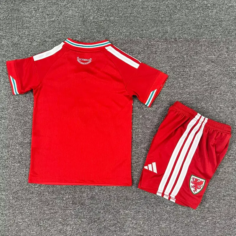Camiseta Gales 2026 Home Mundial Rojo Niño Kit
