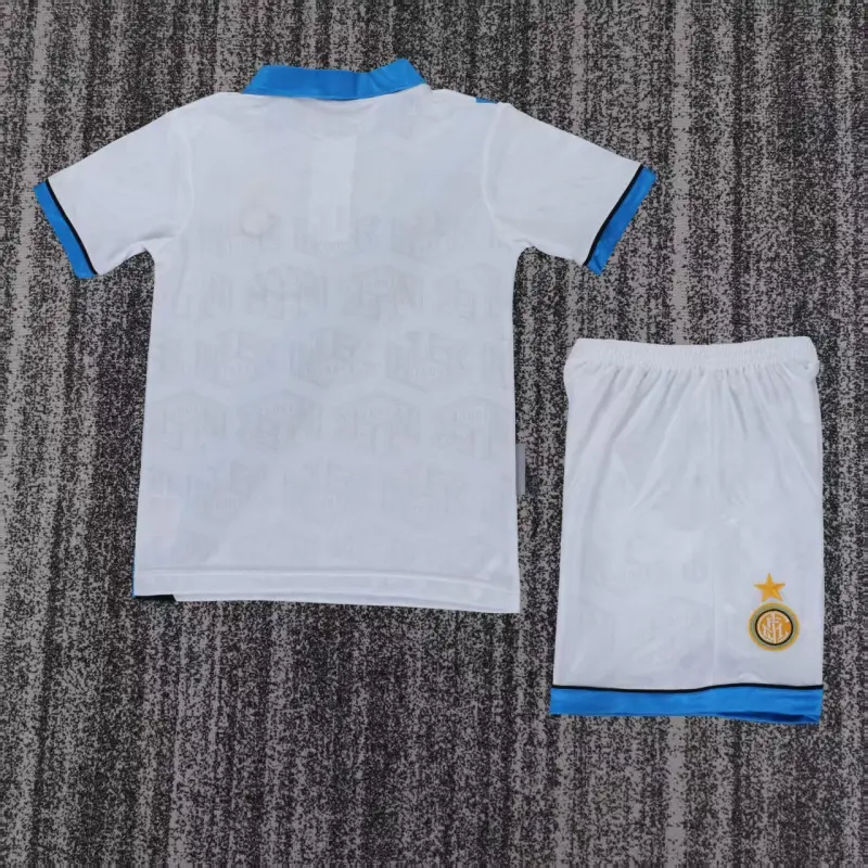 Camiseta Inter de Milan 1994/95 Away Retro Blanco/Azul Niño Kit