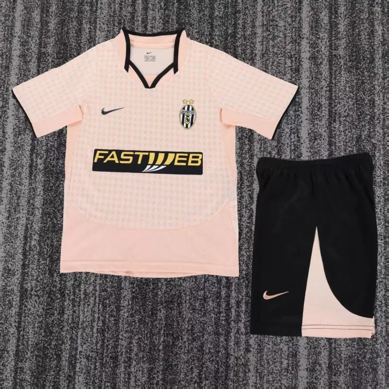 Camiseta Juventus 2003/04 Away Retro Rosa Niño Kit