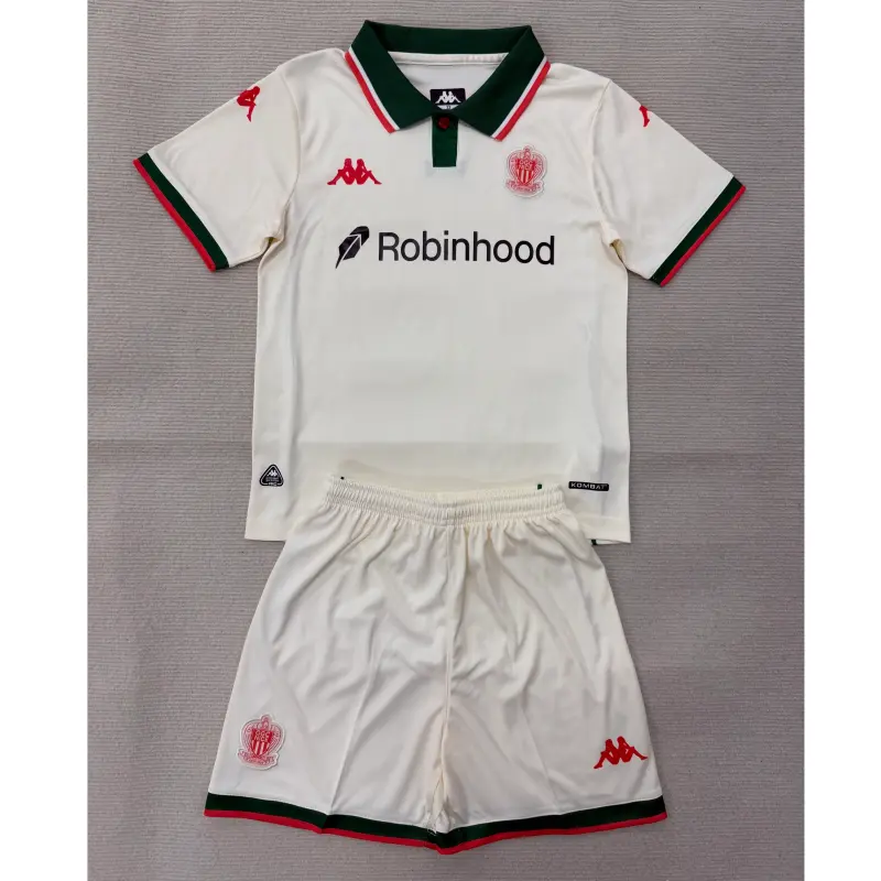 Camiseta OCG Nice 2025/2026 Away Blanco Niño Kit