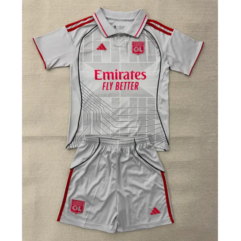 Camiseta Olympique De Lyon 2025/2026 Third Gris Niño Kit