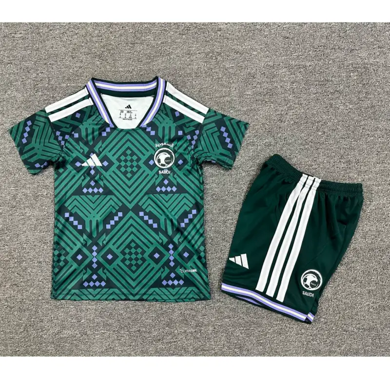 Camiseta Saudi Arabia 2026 Home Mundial Verde Niño Kit