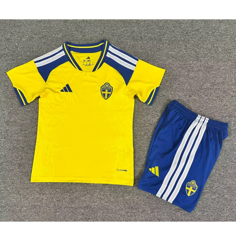 Camiseta Suecia 2026 Home Mundial Amarillo Niño Kit