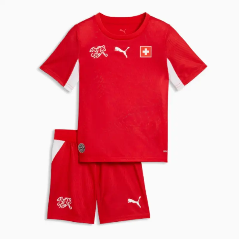 Camiseta Suiza 2026 Home Mundial Rojo Niño Kit