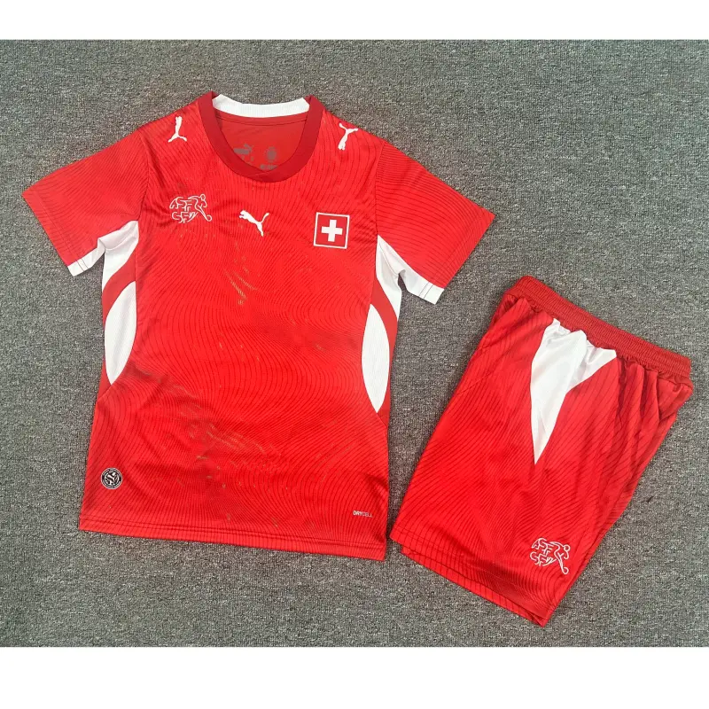 Camiseta Suiza 2026 Home Mundial Rojo Niño Kit
