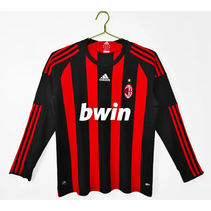Camiseta AC Milan 2008/09 Home Retro ML Rojo/Negro