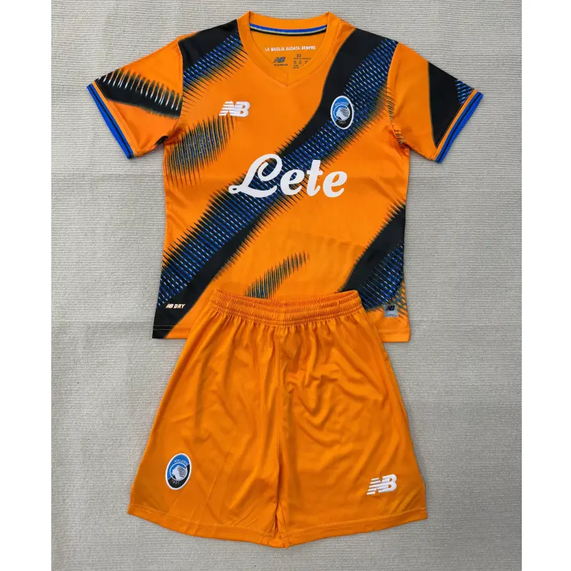Camiseta Atalanta BC 2025/2026 Third Naranja/Azul Niño Kit