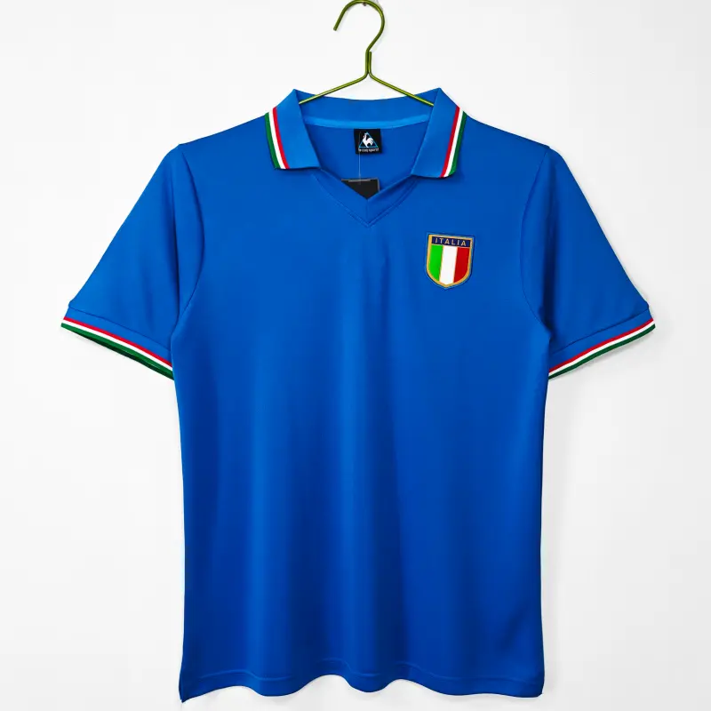 Camiseta Italia 1982 Home Retro Azul