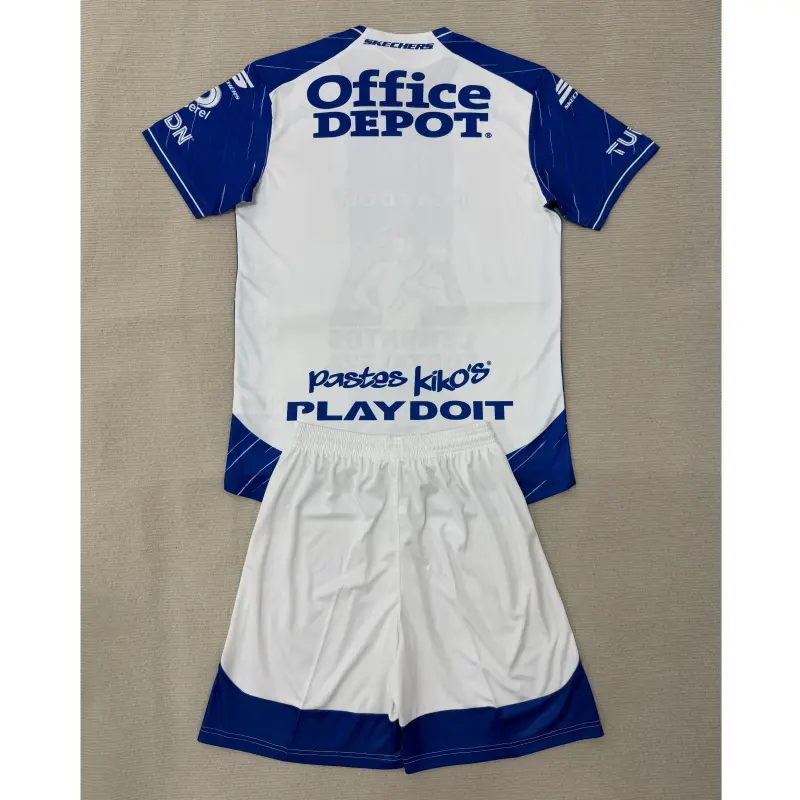 Camiseta Pachuca 2025/2026 Home Blanco/Azul Niño Kit