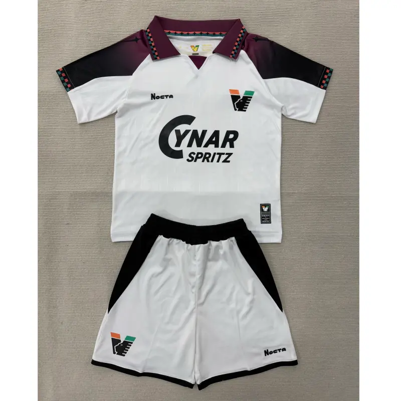 Camiseta Venezia FC 2025/2026 Away Beige/Rojo Oscuro Niño Kit