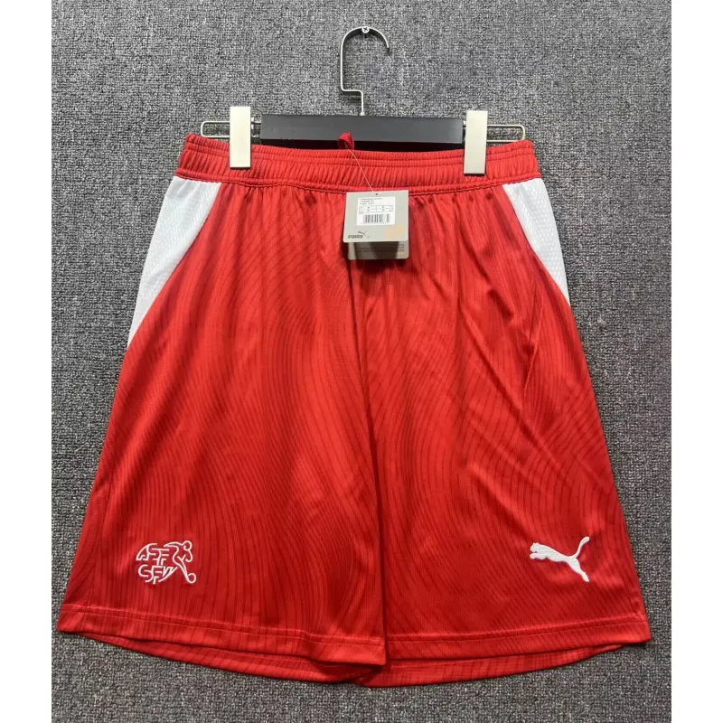 Pantalón Corto Suiza 2026 Home Mundial Rojo