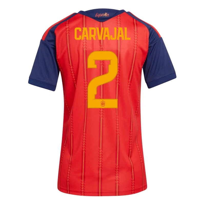 Camiseta Carvajal 2 España 2026 Home Rojo/Azul Mujer