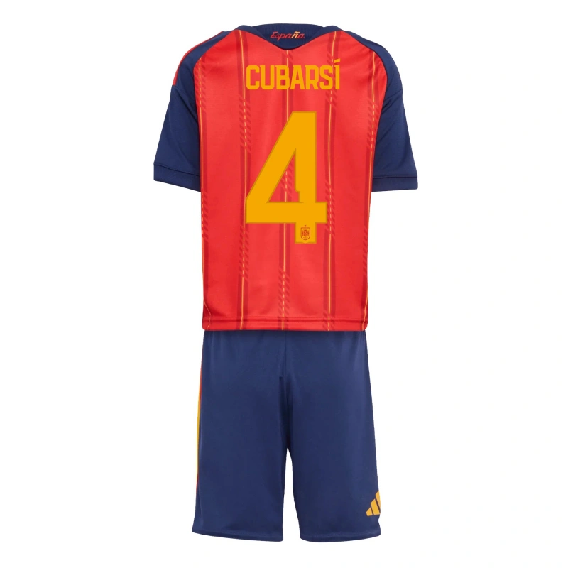 Camiseta Cubarsí 4 España 2026 Home Rojo/Azul Niño Kit