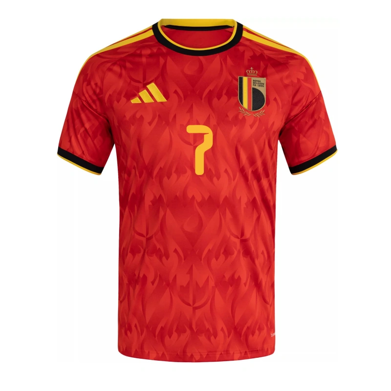 Camiseta De Bruyne 7 Bélgica 2026 Home Mundial Rojo