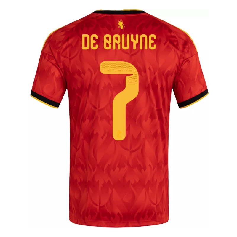 Camiseta De Bruyne 7 Bélgica 2026 Home Mundial Rojo