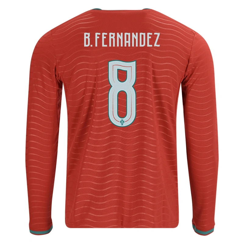 Camiseta B.Fernandez 8 Portugal 2026 Home ML Rojo
