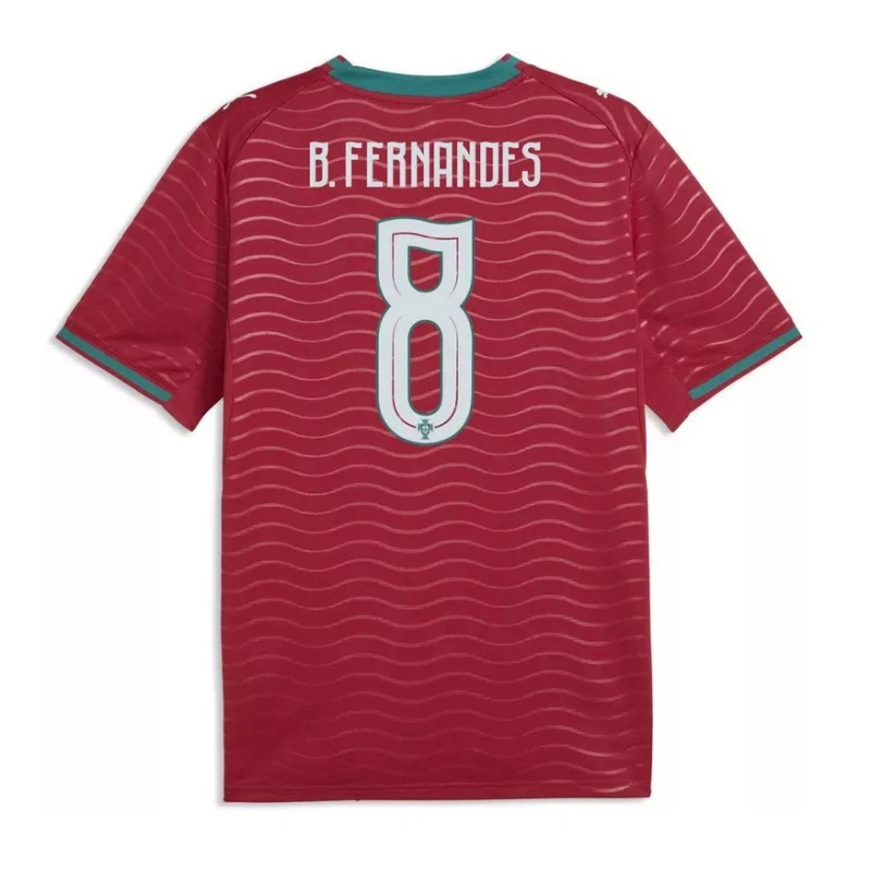 Camiseta B.Fernandez 8 Portugal 2026 Home Rojo