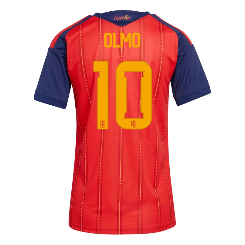 Camiseta Olmo 10 España 2026 Home Rojo/Azul Mujer