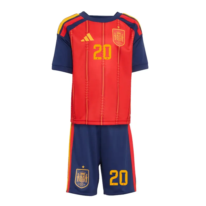 Camiseta Pedri 20 España 2026 Home Rojo/Azul Niño Kit