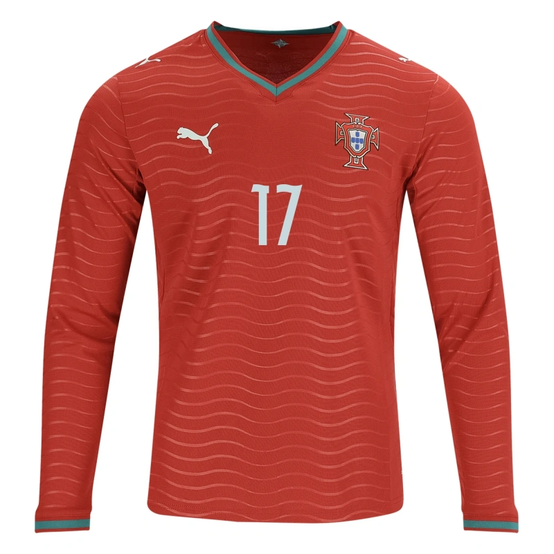 Camiseta Rafa Leão 17 Portugal 2026 Home ML Rojo