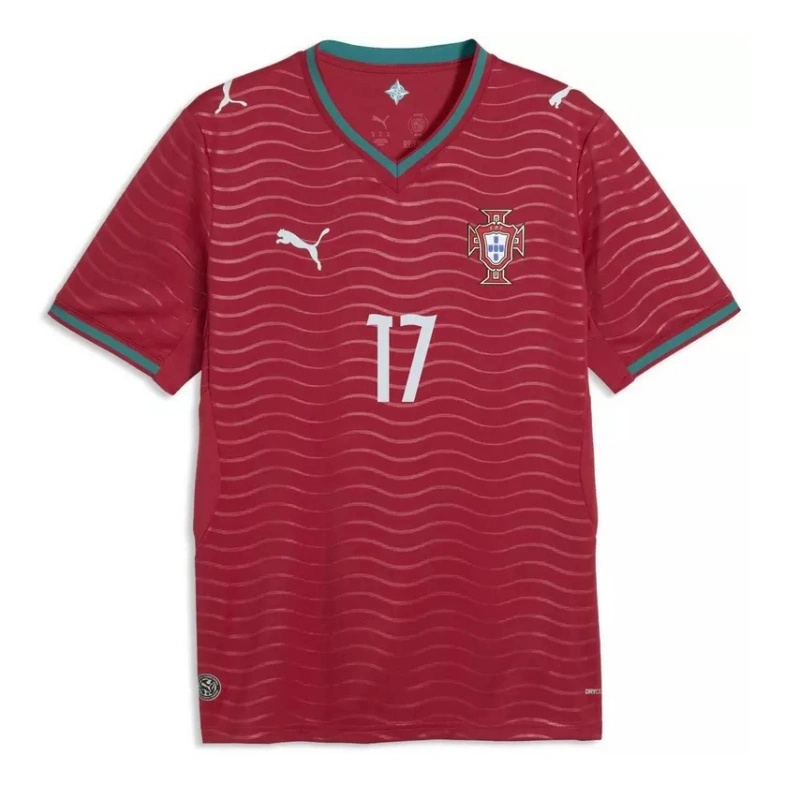 Camiseta Rafa Leão 17 Portugal 2026 Home Rojo