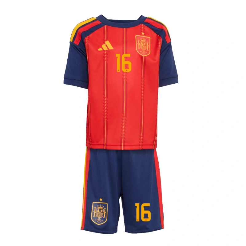 Camiseta Rodrigo 16 España 2026 Home Rojo/Azul Niño Kit