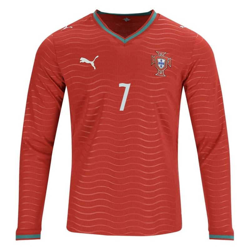 Camiseta Ronaldo 7 Portugal 2026 Home ML Rojo