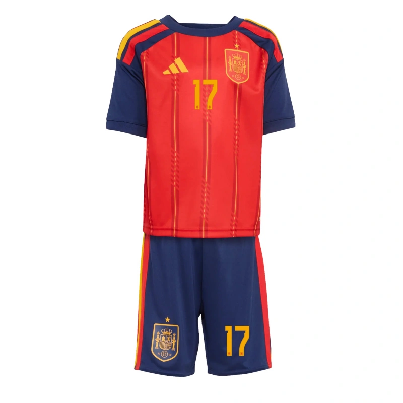 Camiseta Williams Jr 17 España 2026 Home Rojo/Azul Niño Kit